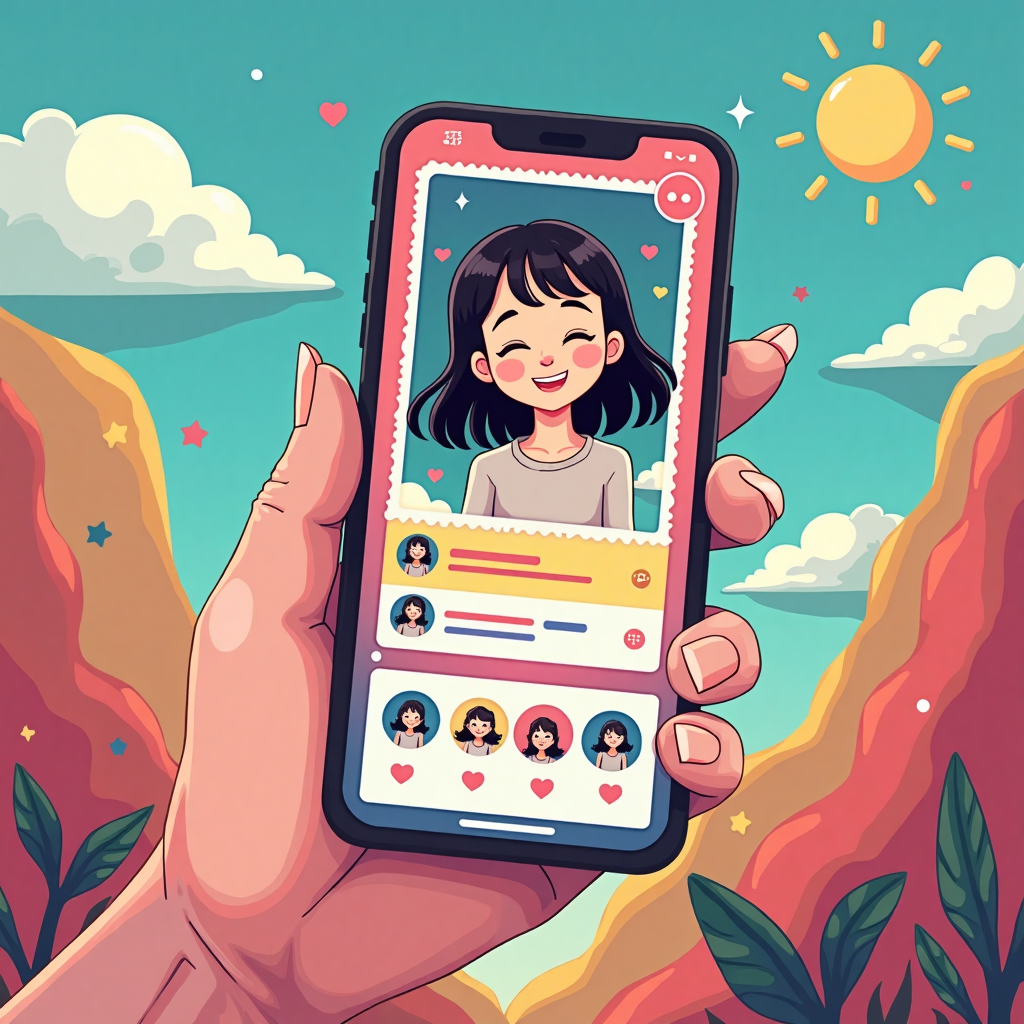 A photo edited to resemble Studio Ghibli styles.